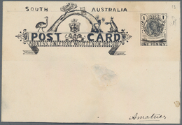 Südaustralien: 1890’s, Postcard Design Competition Postcard-size ESSAY ('Amateur' No. 13) Hand-paint - Lettres & Documents