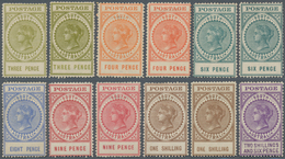 Südaustralien: 1906/1912 (ca.), Twelve 'Long Toms' With Thick 'Postage' And Crown Over A Wmk. From 3 - Briefe U. Dokumente