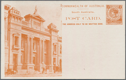 Südaustralien: 1908, QV 1d Pictorial Stat. Postcard (Adelaide Ptg.) In Orange With View 'SAVINGS BAN - Covers & Documents