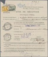 Westaustralien: 1909, Avis De Reception Form For A Local Registered Letter "PERTH 8 SP 09" Bearing ½ - Lettres & Documents
