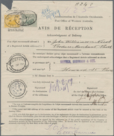 Westaustralien: 1909, Avis De Reception Form For A Local Registered Letter "PERTH 8 SP 09" Bearing ½ - Storia Postale