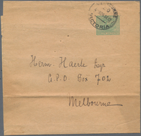 Westaustralien: 1912 (24.9.), Wrapper 'Swan' ½d. Green Without Borders Used Within MELBOURNE/Vic., W - Briefe U. Dokumente