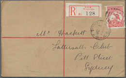 Australien: 1914 (3.10.), NSW Registered Letter 3d. Uprated With Kangaroo 1d. Red (corner Fault) Use - Ungebraucht
