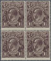 Australien: 1919, KGV 1½d. Black-brown With INVERTED Large Mult. Wmk., Mint Never Hinged, SG. £ 180+ - Ungebraucht