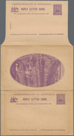 Australien - Ganzsachen: 1911, Reply-lettercard KGV Full-face 1d.+1d. Violet With Pictures 'GIANT RE - Ganzsachen