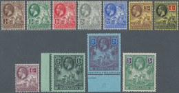 Barbados: 1912, KGV Definitives Complete Set With Wmk. Mult. Crown CA, Mint Lightly Hinged, SG. £ 22 - Barbados (1966-...)