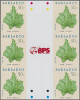 Barbados: 2008. IMPERFORATE Vertical Gutter Block Of 3 Horizontal Pairs For The 50c Value Of The ALG - Barbados (1966-...)