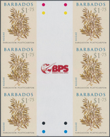 Barbados: 2008. IMPERFORATE Vertical Gutter Block Of 3 Horizontal Pairs For The $1.75 Value Of The A - Barbados (1966-...)