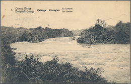 Belgisch-Kongo: 1922, 10 C Red Picture Psc (Types Bangala) With Double Surcharge "15" Besides "30", - Autres & Non Classés