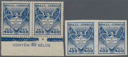 Brasilien: 1937, 150th Anniversary Of US Constitution, Imperforated Pair, Mint Never Hinged, Signed, - Sonstige & Ohne Zuordnung