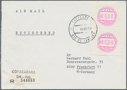 Brasilien - Automatenmarken: 1979, 15 Sep, UPU Congress, Two Covers From "RIO DE JANEIRO 19.9.79" To - Automatenmarken (Frama)