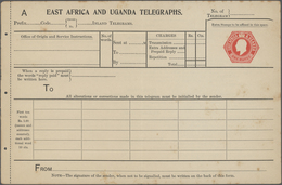 Britisch-Ostafrika Und Uganda - Ganzsachen: 1903 (ca.) Unused Postal Stationery Form For Telegraph A - Protectorats D'Afrique Orientale Et D'Ouganda