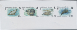 Britische Gebiete In Der Antarktis: 2009, Crabeater Seal, IMPERFORATE Proof Se-tenant Strip Of Four, - Unused Stamps