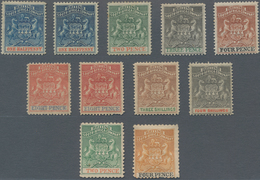 Britische Südafrika-Gesellschaft: 1892-95 'Coat Of Arms' Set Of 9 Up To 4s. Incl. Colour Shades, Plu - Non Classés