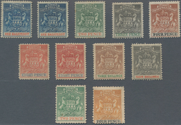 Britische Südafrika-Gesellschaft: 1892-95 'Coat Of Arms' Set Of 9 Up To 4s. Incl. Colour Shades, Plu - Non Classificati