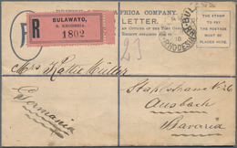 Britische Südafrika-Gesellschaft: 1909 Postal Stationery Registered Envelope 4d. Ultramarine With Cu - Non Classificati