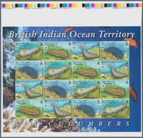 Britisches Territorium Im Indischen Ozean: 2008, WWF Sea Cucumbers In A Complete IMPERFORATE Sheetle - Andere & Zonder Classificatie