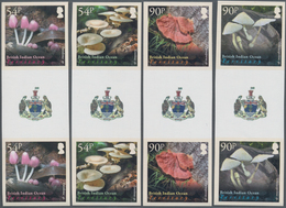 Britisches Territorium Im Indischen Ozean: 2009, Mushrooms Complete Set Of Four In Vertical IMPERFOR - Autres & Non Classés