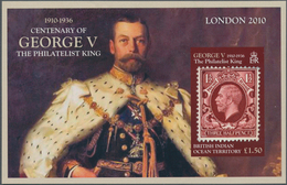 Britisches Territorium Im Indischen Ozean: 2010, Centenary Of KGV And London Stamp Exhibition IMPERF - Autres & Non Classés