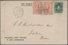 Neufundland: 1894/1895, Two Letters From ST.JOHN'S To Salem/USA Resp. Dublin/Ireland. - 1857-1861