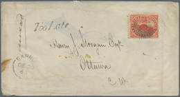 Kanada: 1865 Letter From Sarnia To Ottawa With Single Franking 5 Cents Red-orange And Black One-line - Gebruikt