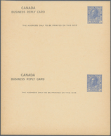 Canada - Ganzsachen: 1925 Unused And Unfolded Pair Of A Postal Stationery Postcard 1/2 Cent 'BUSINES - 1903-1954 Könige