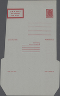 Canada - Ganzsachen: 1947 Unused And Unfolded Aerogram 15 Cents Carmine On Grey Paper, Manufacturing - 1903-1954 Reyes