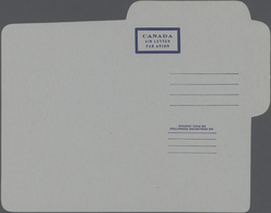 Canada - Ganzsachen: 1948 Unused And Unfolded Aerogram 10 Cents Dark Blue On Grey Paper, Form Proof, - 1903-1954 Reyes