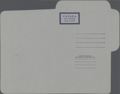 Canada - Ganzsachen: 1948 Unused And Unfolded Aerogram 10 Cents Dark Blue On Grey Paper Form Proof, - 1903-1954 Könige