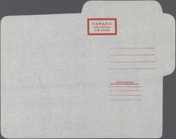 Canada - Ganzsachen: 1948 Unused And Unfolded Aerogram 10 Cents Dark Blue On Grey Paper, Red Colour - 1903-1954 Rois