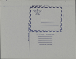 Canada - Ganzsachen: 1950 Unused And Unfolded Aerogram 10 Cents Blue On Grey Paper, Form Proof Witho - 1903-1954 Reyes