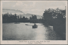 Costa Rica: 1923, Pictorial Stat. Postcard 4c. Red 'Coffee Plant' With Red Advert. 'Drink Costa Rica - Costa Rica