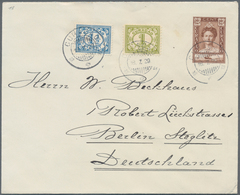 Curacao: 1929, Two Stationery Envelopes: 12½ C Brown Uprated 1 C And 1½ C And 15 C Deep-blue Both Se - Curaçao, Antilles Neérlandaises, Aruba