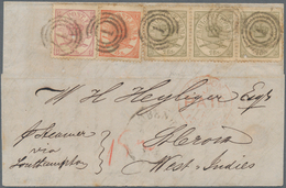 Dänisch-Westindien: 1867 Cover From Copenhagen To St. Croix, Danish West Indies 'Pr Steamer Via Sout - Danemark (Antilles)