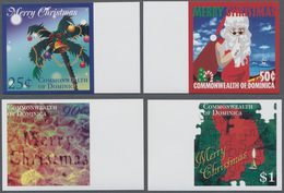 Dominica: 2007, Christmas Complete IMPERFORATE Set Of Four From Left Or Right Margins, Mint Never Hi - Dominique (...-1978)