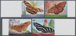 Dominica: 2009, Butterflies Complete IMPERFORATE Set Of Four (Dryadula Phaetusa, Agraulis Vanillae, - Dominique (...-1978)