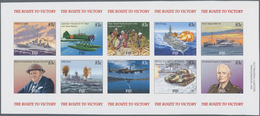 Fiji-Inseln: 2005, 60 Years End Of WWII Complete Set Of Ten With Different War Scenes (ships, Airpla - Fidschi-Inseln (...-1970)