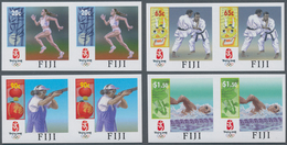 Fiji-Inseln: 2008, Summer Olympics Beijing Complete Set Of Four (running, Swimming, Judo And Shootin - Fidji (...-1970)