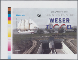 Grenada: 2004, Opening Of The Tunnel Under The River 'Weser' In Germany IMPERFORATE Miniature Sheet - Grenada (...-1974)