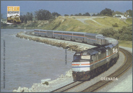 Grenada: 2004, 200 Years Of Steam Locomotives Complete Set Of Three IMPERFORATE Miniature Sheets, Mi - Grenada (...-1974)