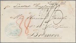 Haiti: 1865, Envelope With Rare Blue Cachet "BREMISCHES CONSULAT PORT AU PRINCE" And M/s "Pr. Packet - Haiti