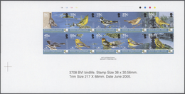 Jungferninseln / Virgin Islands: 2005, Nature Organization 'BirdLife International' Complete Set Of - Iles Vièrges Britanniques