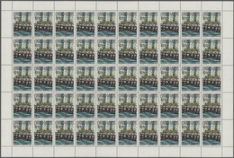 Kap Verde: 1982, Hundertwasser, Not Issued $10, Complete (unfolded) Sheet Of 50 Stamps, Mint Never H - Cap Vert