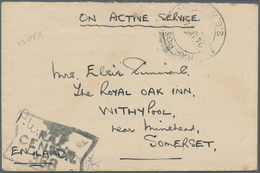 Kokos-Inseln: 1945 (22nd April): Stampless 'Active Service' Cover + Full Contents From A Soldier Ser - Cocos (Keeling) Islands