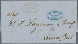 Kolumbien: 1859, QUIBDO (State Canca) Complete Folded Letter To New York Forwardet By J.B. Mainero A - Colombia