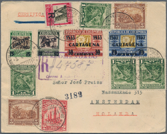 Kolumbien: 1933, 10 C To 30 C "Cartagena" Airmail-issue, Complete Set Of 4 Stamps, Along With 20 C R - Colombie