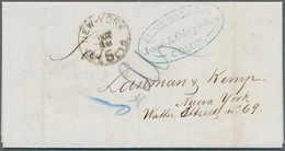 Kolumbien - Stempel: 1875 (July 15), Entire Letter Sent From Bucaramanga To New York With Two Blue O - Colombie