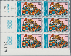 Komoren: 1975, Traditional Dances Complete Set Of Two In Blocks Of Six From Lower Left Corner With P - Comores (1975-...)