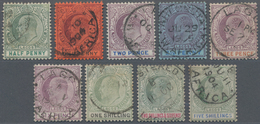 Lagos: 1904 KEVII. Short Set Of Nine Up To 5s., All Fine Used. (SG About £700) - Nigeria (...-1960)