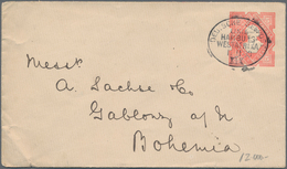 Liberia: 1890, Envelope 5 C. Red Canc. Oval "German Sea Posts Hamburg Westafrica 11.11.90 XIX" To Ga - Liberia